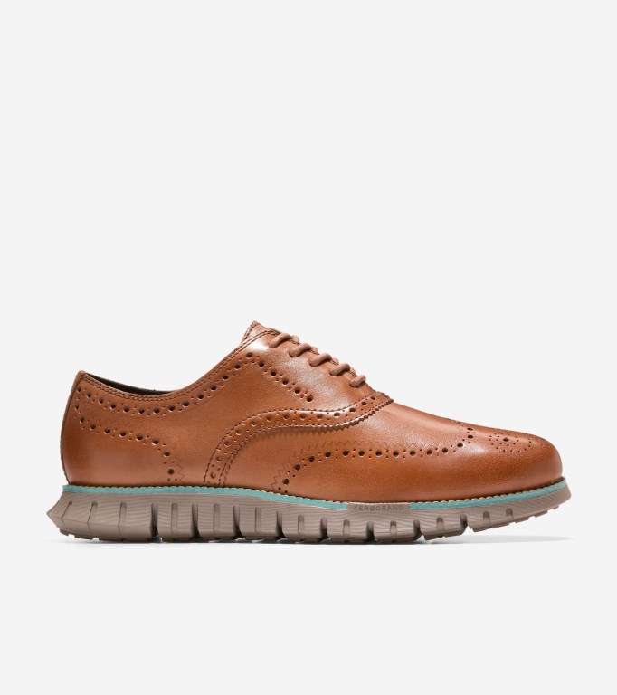 Cole Haan Zerøgrand Remastered Wingtip Men Oxford Shoes Coffee | 295184-MYP