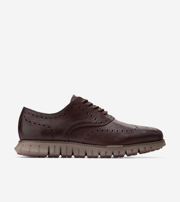 Cole Haan Zerøgrand Remastered Wingtip Men Oxford Shoes Dark Chocolate Brown / Coffee | 145673-WEL