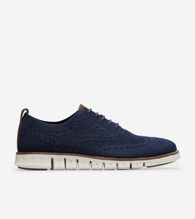 Cole Haan Zerøgrand Stitchlite ™ Men Wingtip Oxford Blue White | 293146-AKN