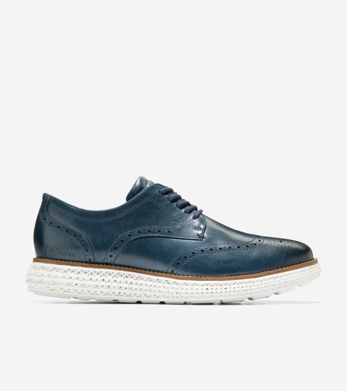 Cole Haan Øriginalgrand 2.0 Wingtip Skyweave™ Men Oxford Shoes Blue / White | 650287-DTO